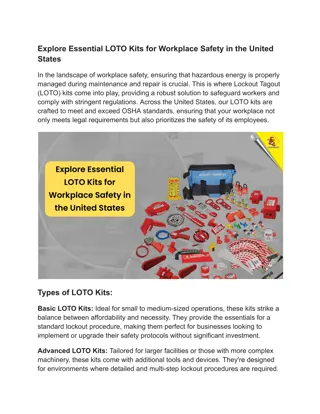 Explore Essential LOTO Kits for Workplace Safety in the United States