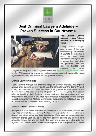 Best Criminal Lawyers Adelaide – Proven Success in Courtrooms