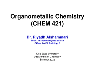 Organometallic Chemistry (CHEM 42 1)