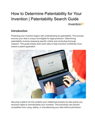 How to Determine Patentability for Your Invention | Patentability Search Guide