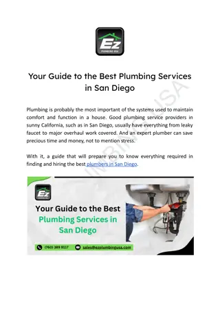 Your Guide to the Best Plumbing Services in San Diego