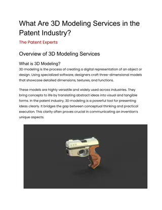 What Are 3D Modeling Services in the Patent Industry? | The Patent Experts
