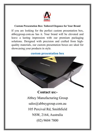 Custom Presentation Box Tailored Elegance for Your Brand