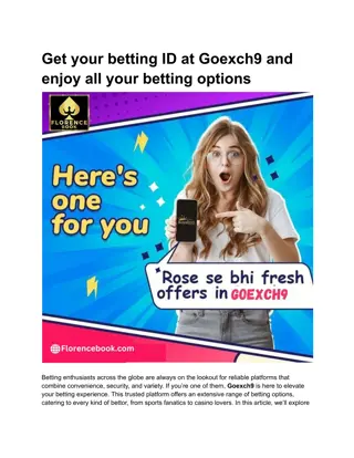 Get your betting ID at Goexch9 and enjoy all your betting options