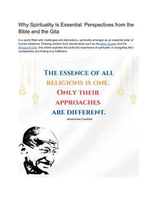 Why Spirituality Is Essential_ Perspectives from the Bible and the Gita