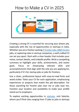 How to Make a CV in 2025
