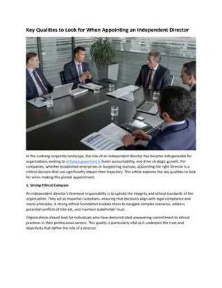 Key Qualities to Look for When Appointing an Independent Director