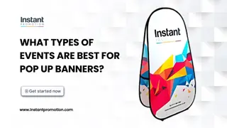 What kinds of events are most suitable for pop up banners?