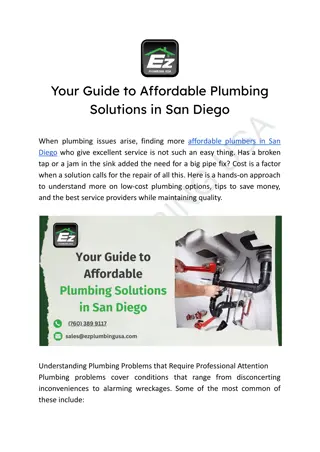 Your Guide to Affordable Plumbing Solutions in San Diego