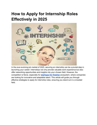 How to Apply for Internship Roles Effectively in 2025