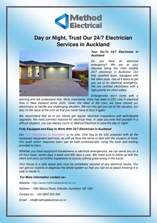 Day or Night Trust Our 24 -7 Electrician Services in Auckland