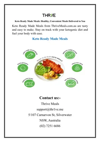 Keto Ready Made Meals Healthy, Convenient Meals Delivered to You