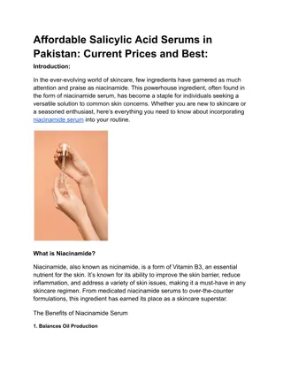Affordable Salicylic Acid Serums in Pakistan Current Prices and Best Deals