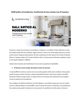 Dall'antico al moderno_ trasforma la tua cucina con il marmo