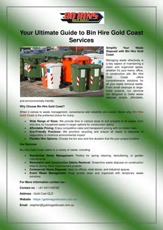 Your Ultimate Guide to Bin Hire Gold Coast Services