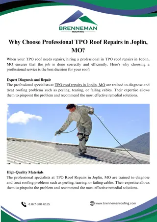 Why Choose Professional TPO Roof Repairs in Joplin MO