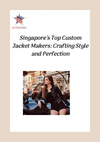Singapore’s Top Custom Jacket Makers Crafting Style and Perfection