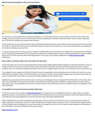 What are the steps to apply for a Short Term Loan Online