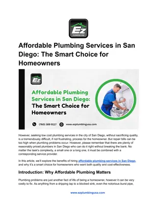 Affordable Plumbing Services in San Diego_ The Smart Choice for Homeowners