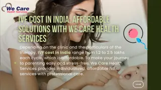 IVF Cost In India | We Care Health Services