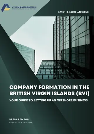 Company Formation in the British Virgin Islands (BVI)
