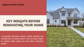 Key Insights Before Renovating Your Home- Legacy Homes Cimala