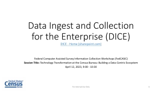 Data Ingest and Collection for the Enterprise (DICE)