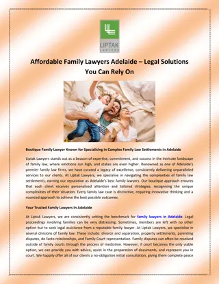 Affordable Family Lawyers Adelaide – Legal Solutions You Can Rely On