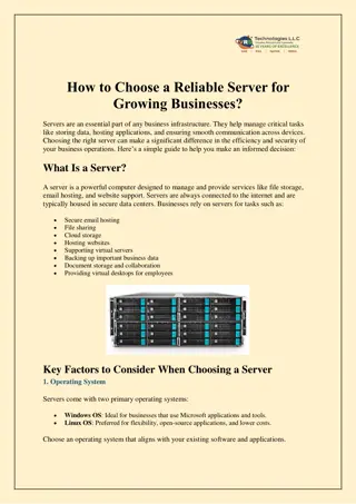 How to Choose a Reliable Server for Growing Businesses