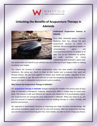 Unlocking the Benefits of Acupuncture Therapy in Adelaide
