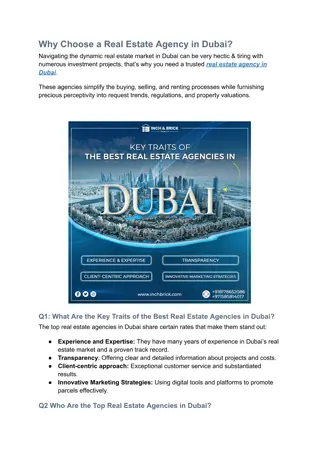 Best Real Estate Agencies in Dubai?