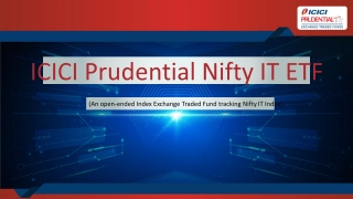 ICICI Prudential Nifty IT ETF