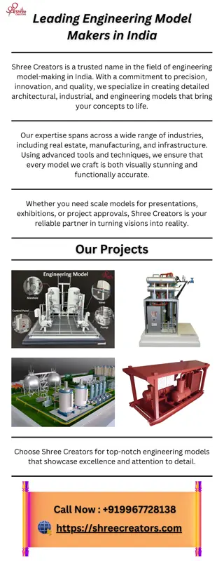 Shree Creators - Leading Engineering Model Makers in India