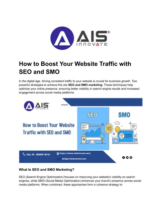 How to Boost Your Website Traffic with SEO and SMO