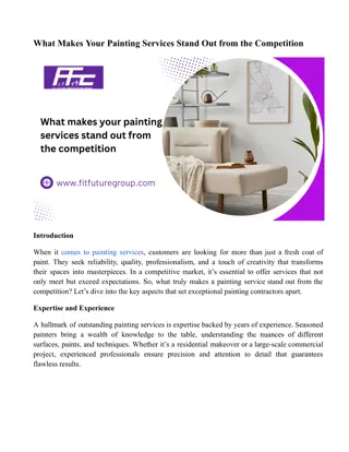 What Makes Your Painting Services Stand Out from the Competition