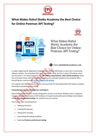 What Makes Rahul Shetty Academy the Best Choice for Online Postman API Testing