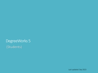 DegreeWorks 5