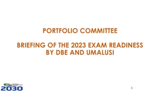 Exam Readiness Briefing 2023 by DBE and Umalusi