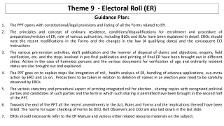 Theme 9  - Electoral Roll (ER)