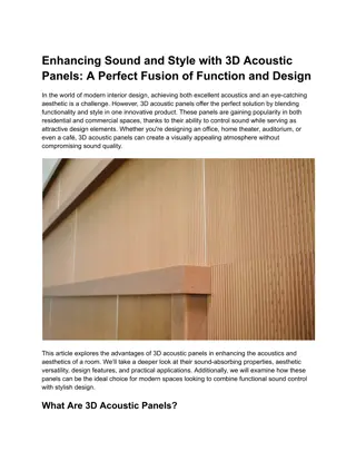 3d acoustic panels