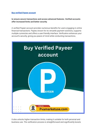 Buy Verified Payeer Accounts - 100% Safe & Old Verified