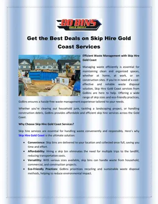 Get the Best Deals on Skip Hire Gold Coast Services