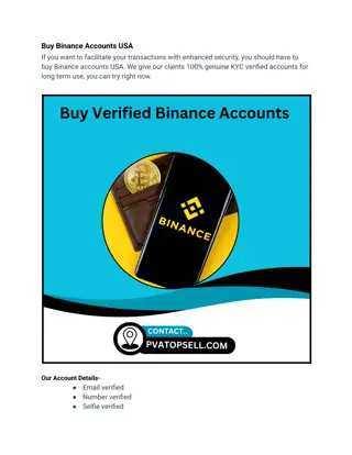 Buy Binance Accounts USA
