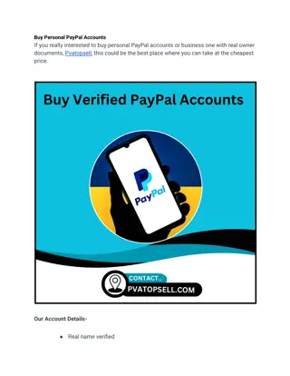 Buy Personal PayPal Accounts