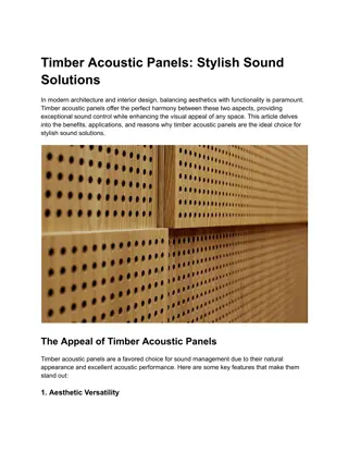 Timber Acoustic Panels
