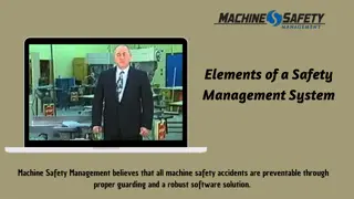Elements of a Safety Management System- Machine Safety Management