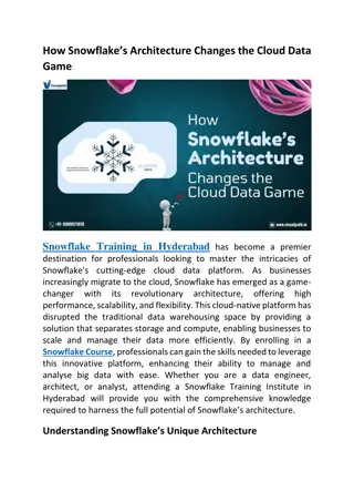 Master Snowflake Training in Hyderabad Snowflake Course