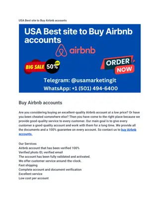 USA Best site to Buy Airbnb accounts