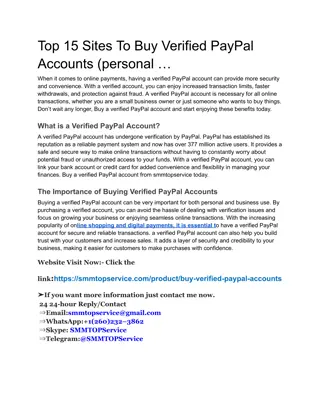 Buy Verified PayPal Accounts