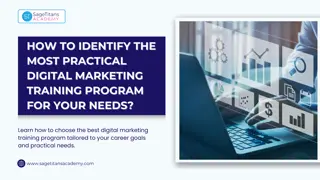 How to identify the most practical digital marketing training program for your needs